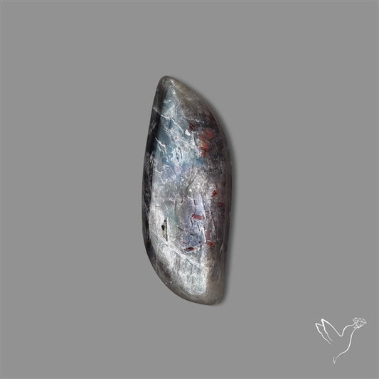 Black Moonstone With Sunstone Inclusions Cabochon