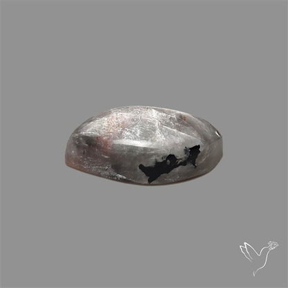 Black Moonstone With Sunstone Inclusions Cabochon