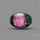 Ruby In Zoisite Large Cabochon with Rare Flashy Ruby