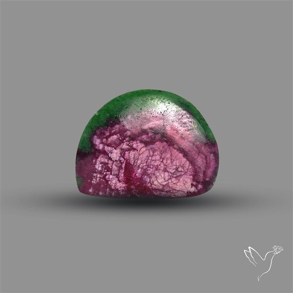 Ruby In Zoisite Cabochon with Rare Flashy Ruby