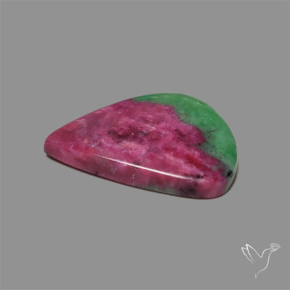 Ruby In Zoisite Large Cabochon with Rare Flashy Ruby