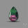 Ruby In Zoisite Large Cabochon with Rare Flashy Ruby