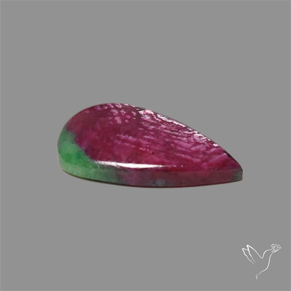 Ruby In Zoisite Cabochon with Rare Flashy Ruby