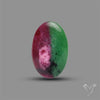 Ruby In Zoisite Cabochon with Rare Flashy Ruby