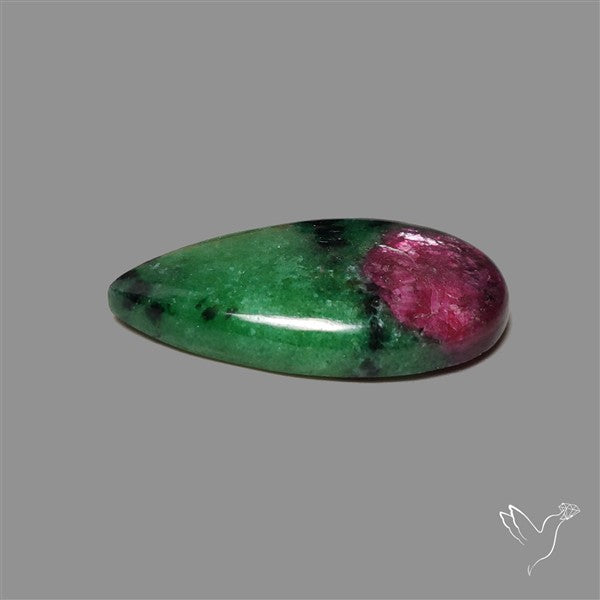 Ruby In Zoisite Cabochon with Rare Flashy Ruby