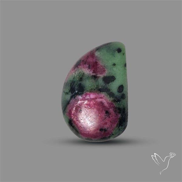 Ruby In Zoisite Cabochon with Rare Flashy Ruby