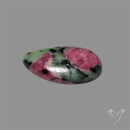 Ruby In Zoisite Cabochon with Rare Flashy Ruby