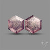 Trapiche Ruby Portrait Cut Flashy Natural Ruby Pair