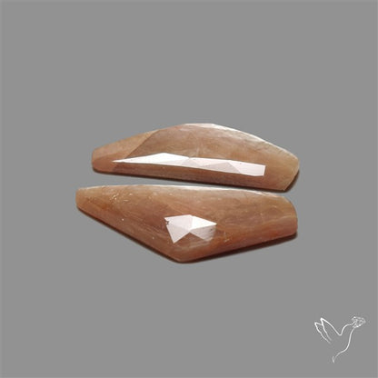 Rose Cut Yellow Sapphire Pair