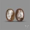 Rose Cut Yellow Sapphire Pair