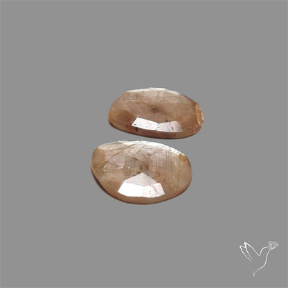 Rose Cut Yellow Sapphire Pair