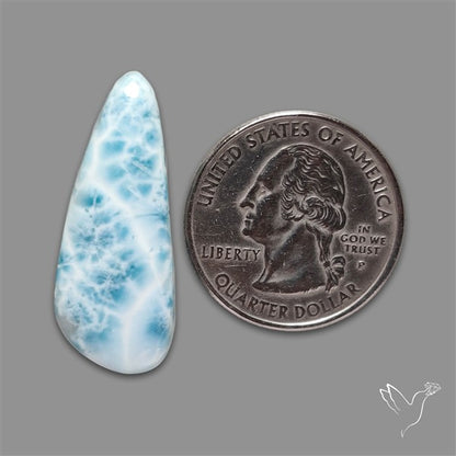 Larimar Top Grade Deep Blue Cabochon