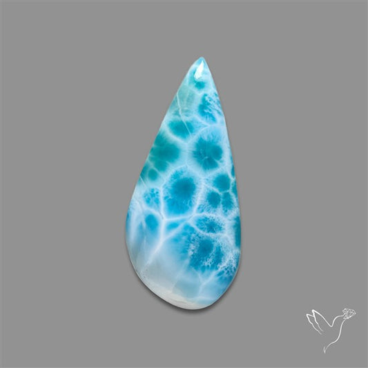 Larimar Top Grade Deep Blue Cabochon