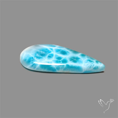 Larimar Top Grade Deep Blue Cabochon