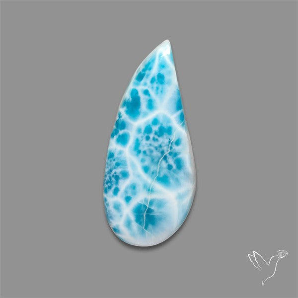 Larimar Top Grade Deep Blue Cabochon