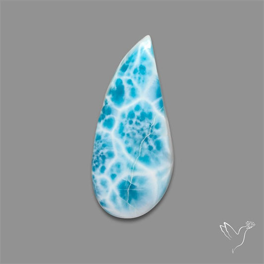 Larimar Top Grade Deep Blue Cabochon