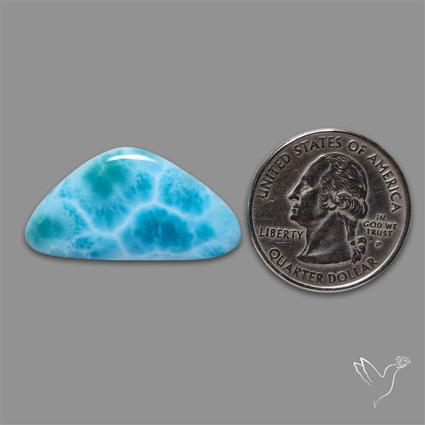 Larimar Top Grade Deep Blue Cabochon