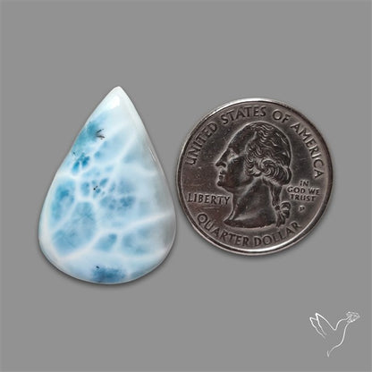 Larimar Top Grade Deep Blue Cabochon