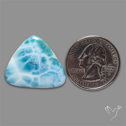 Larimar Top Grade Deep Blue Cabochon