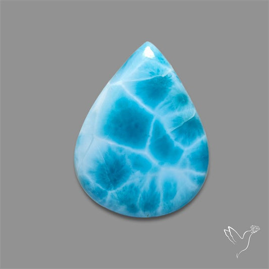 Larimar Top Grade Deep Blue Cabochon