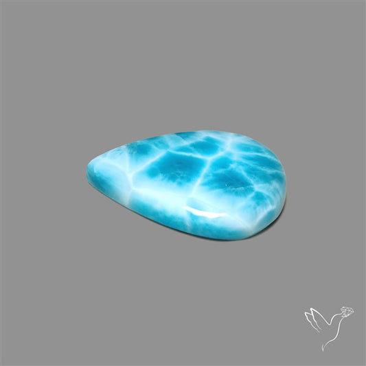 Larimar Top Grade Deep Blue Cabochon