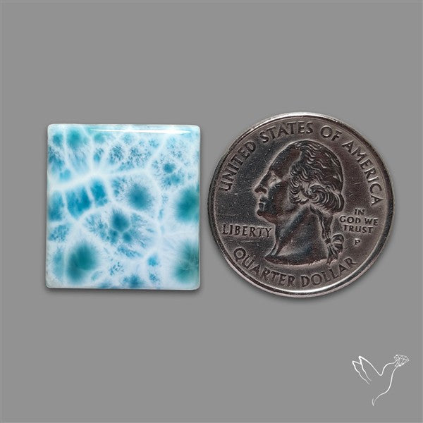 Larimar Top Grade Deep Blue Cabochon