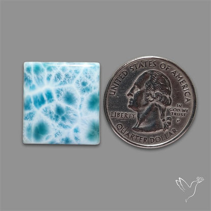 Larimar Top Grade Deep Blue Cabochon