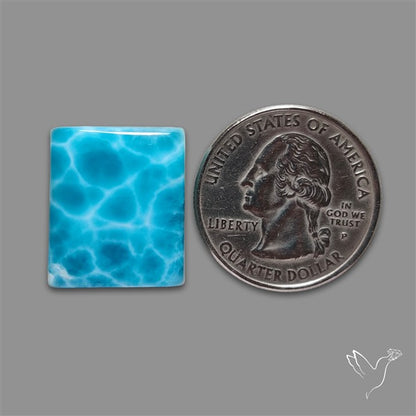 Larimar Top Grade Deep Blue Cabochon