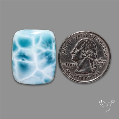 Larimar Top Grade Deep Blue Cabochon