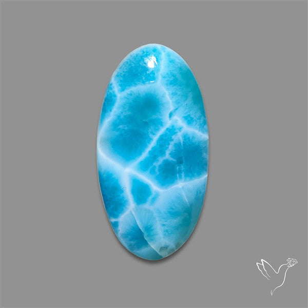 Larimar Top Grade Deep Blue Cabochon