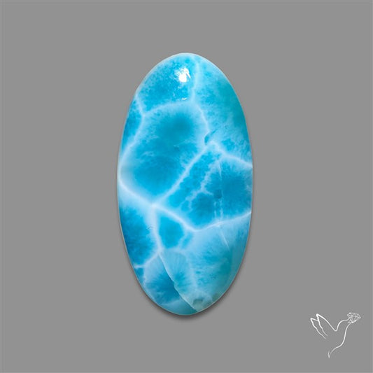 Larimar Top Grade Deep Blue Cabochon