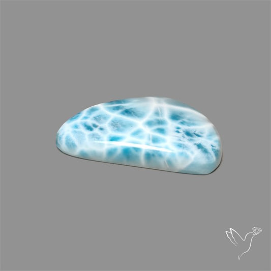 Larimar Top Grade Deep Blue Cabochon