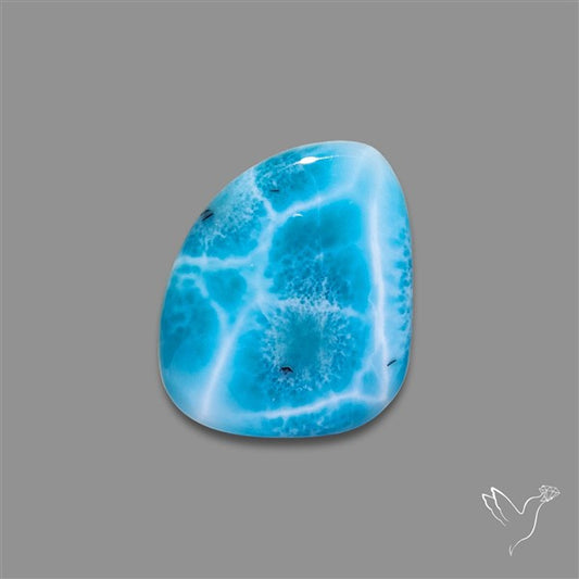 Larimar Top Grade Deep Blue Cabochon