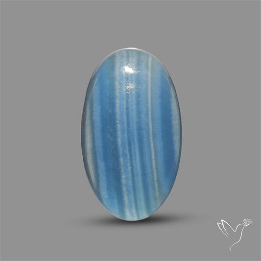 Caribbean Blue Calcite Cabochon aka Blue Onyx