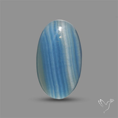 Caribbean Blue Calcite Cabochon aka Blue Onyx