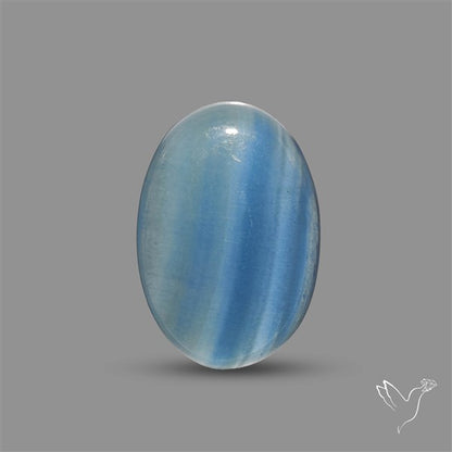 Caribbean Blue Calcite Cabochon aka Blue Onyx