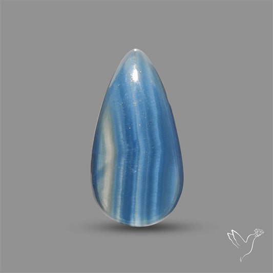 Caribbean Blue Calcite Cabochon aka Blue Onyx
