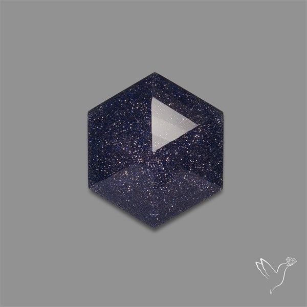 Step Cut Himalayan Quartz With Blue Goldstone Doublet