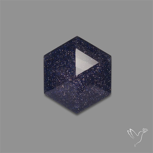 Step Cut Himalayan Quartz With Blue Goldstone Doublet