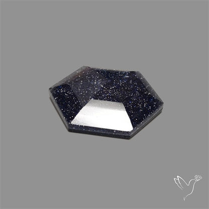 Step Cut Himalayan Quartz With Blue Goldstone Doublet
