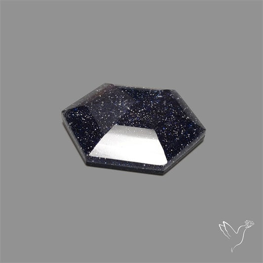 Step Cut Himalayan Quartz With Blue Goldstone Doublet