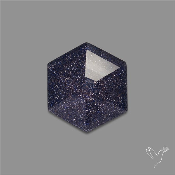 Step Cut Himalayan Quartz With Blue Goldstone Doublet