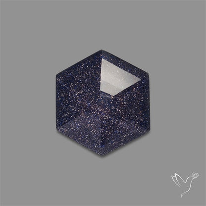 Step Cut Himalayan Quartz With Blue Goldstone Doublet