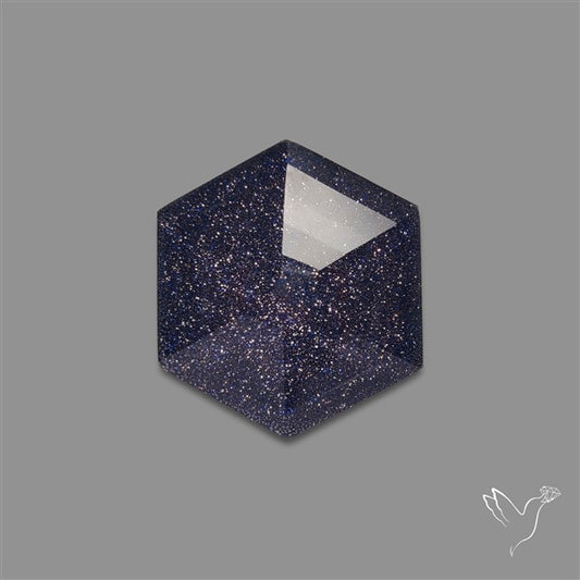 Step Cut Himalayan Quartz With Blue Goldstone Doublet