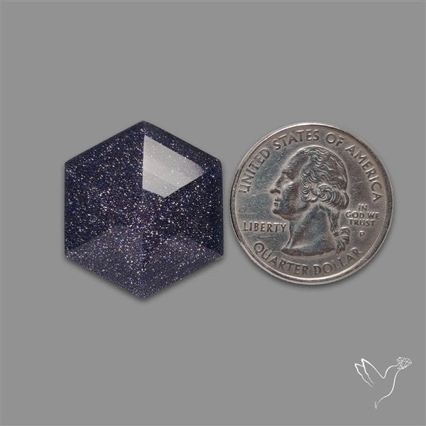 Step Cut Himalayan Quartz With Blue Goldstone Doublet