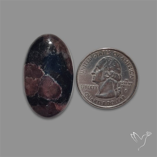 Ruby in Arfvedsonite Cabochon