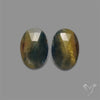 Rose Cut Bi-color Sapphire Pair