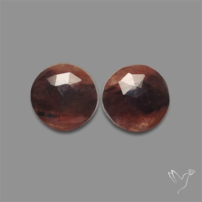 Rose Cut Bi-color Sapphire Pair