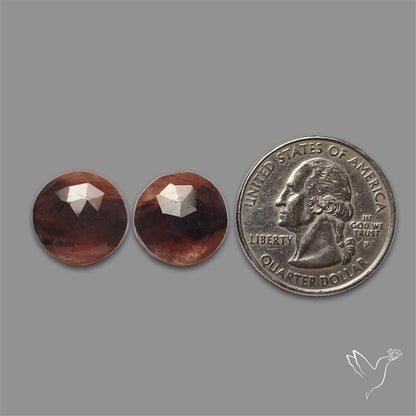 Rose Cut Bi-color Sapphire Pair