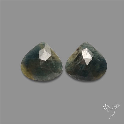 Rose Cut Sapphire Pair